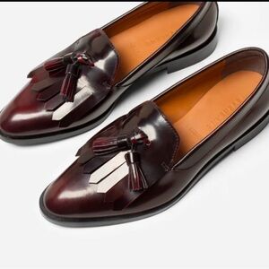 Everlane The Modern Tassel Loafer Oxblood Leather Size 9